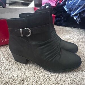 Kim Rogers Black Ankle Booties with Buckle